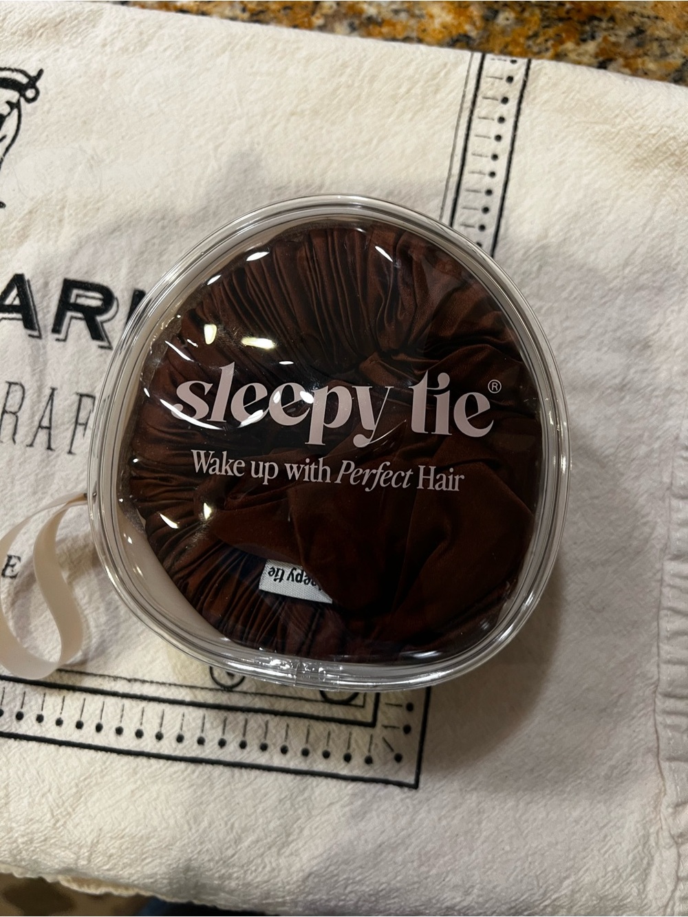 Sleepy Tie Satin Hair Scrunchie